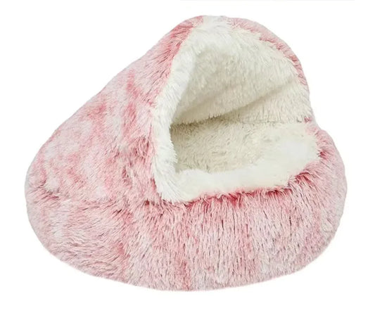 🐾 Semi-Closed Pet Bed – Cozy Year-Round Comfort