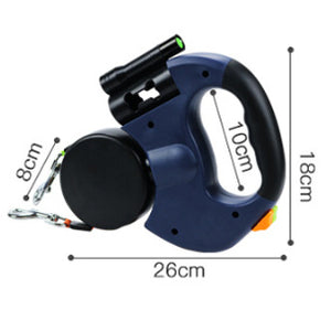 2-in-1 Retractable Dog Leash – Tangle-Free Control for Walking Two Dogs