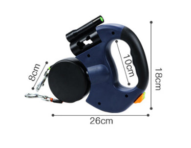 2-in-1 Retractable Dog Leash – Tangle-Free Control for Walking Two Dogs