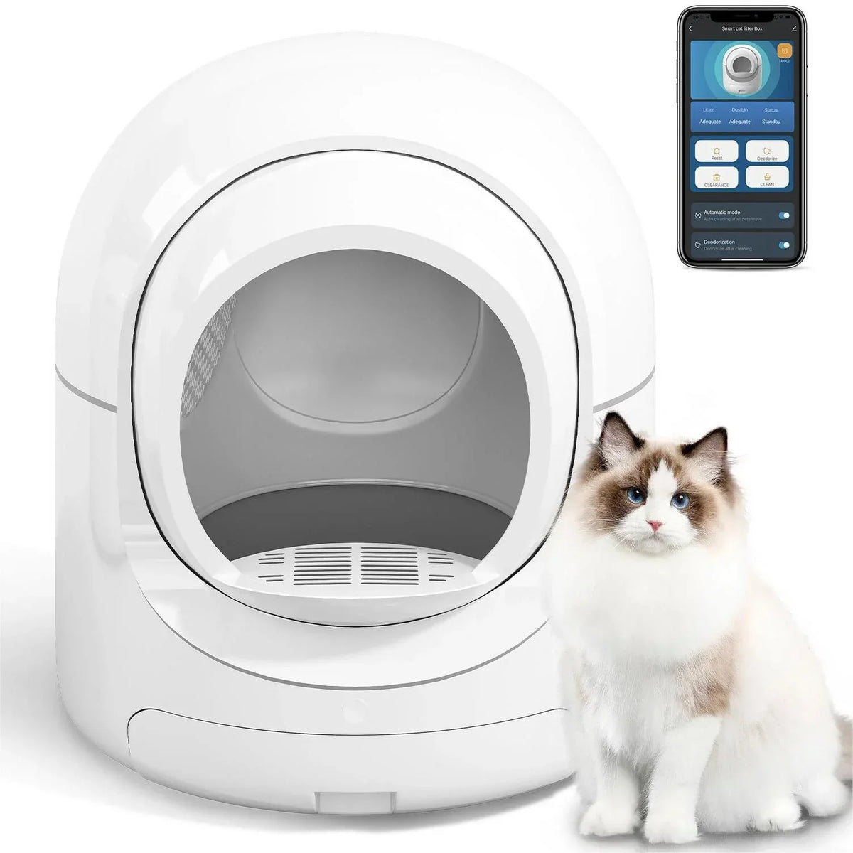 85L Self-Cleaning Litter Box - front view