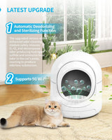 85L Self-Cleaning Litter Box easy-empty waste drawer