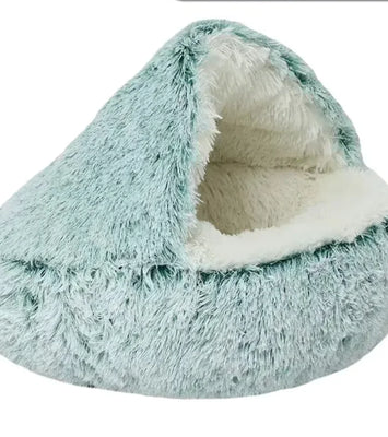 🐾 Semi-Closed Pet Bed – Cozy Year-Round Comfort