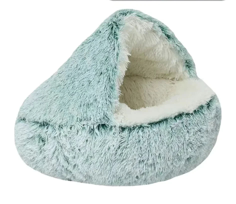 🐾 Semi-Closed Pet Bed – Cozy Year-Round Comfort