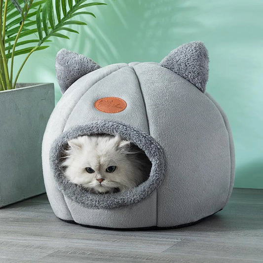 SnuggleNest™ Winter Cave Bed for Cats & Small Dogs