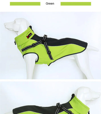 All-Weather Reflective Dog Jacket with Built-In Harness