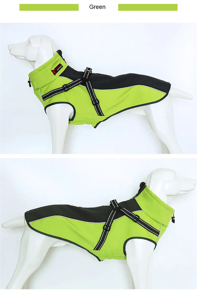 All-Weather Reflective Dog Jacket with Built-In Harness