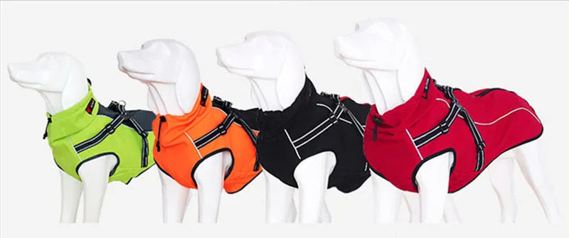All-Weather Reflective Dog Jacket with Built-In Harness