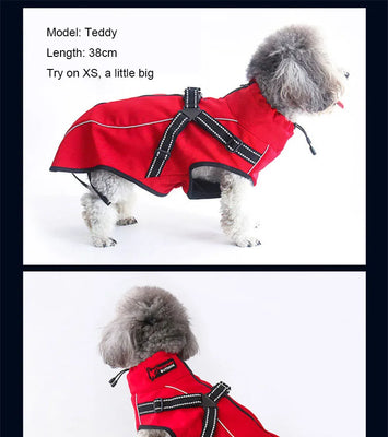 All-Weather Reflective Dog Jacket with Built-In Harness