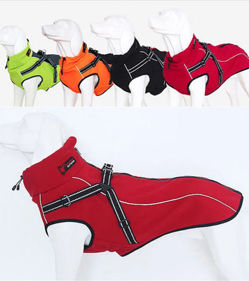 All-Weather Reflective Dog Jacket with Built-In Harness