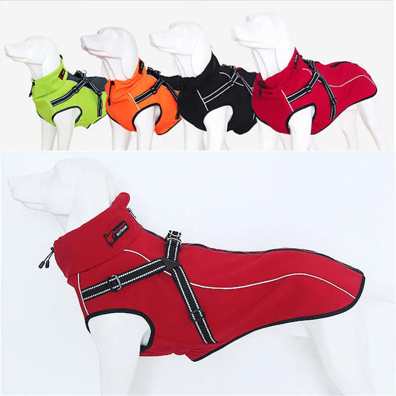 All-Weather Reflective Dog Jacket with Built-In Harness