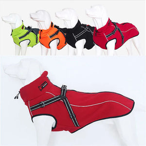 All-Weather Reflective Dog Jacket with Built-In Harness