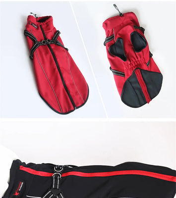 All-Weather Reflective Dog Jacket with Built-In Harness