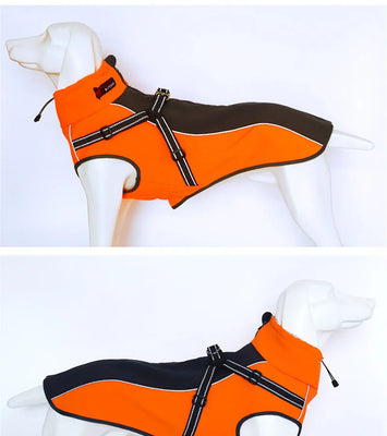 All-Weather Reflective Dog Jacket with Built-In Harness