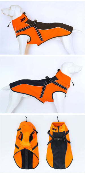 All-Weather Reflective Dog Jacket with Built-In Harness