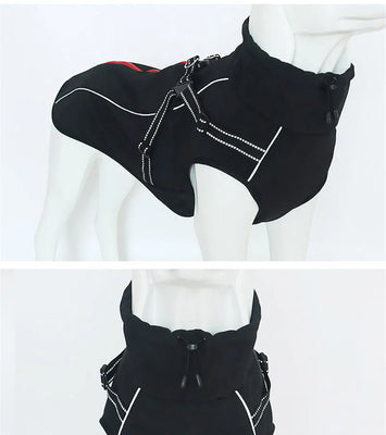 All-Weather Reflective Dog Jacket with Built-In Harness