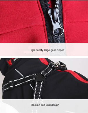 All-Weather Reflective Dog Jacket with Built-In Harness