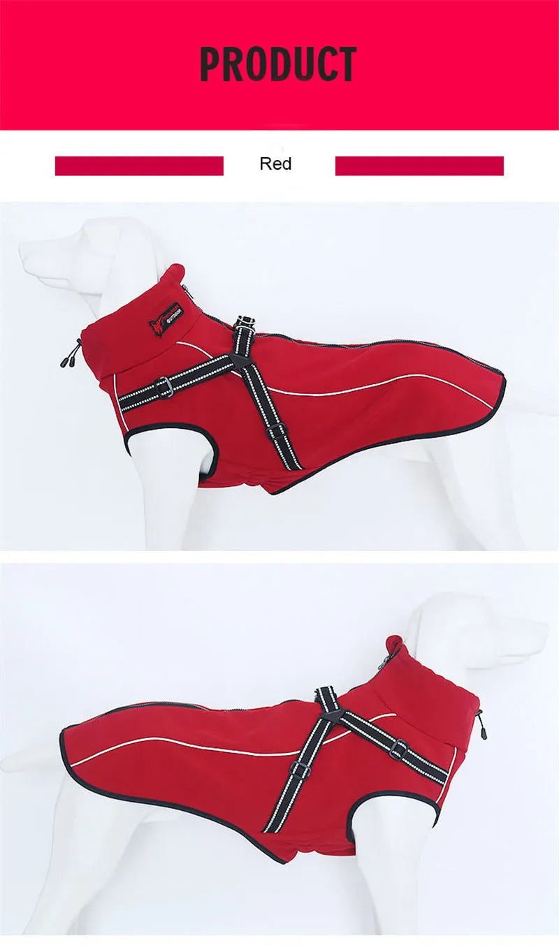 All-Weather Reflective Dog Jacket with Built-In Harness