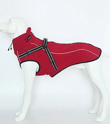 All-Weather Reflective Dog Jacket with Built-In Harness