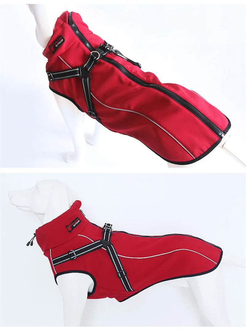 All-Weather Reflective Dog Jacket with Built-In Harness