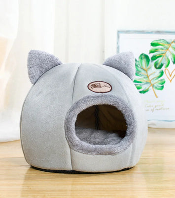 SnuggleNest™ Winter Cave Bed for Cats & Small Dogs