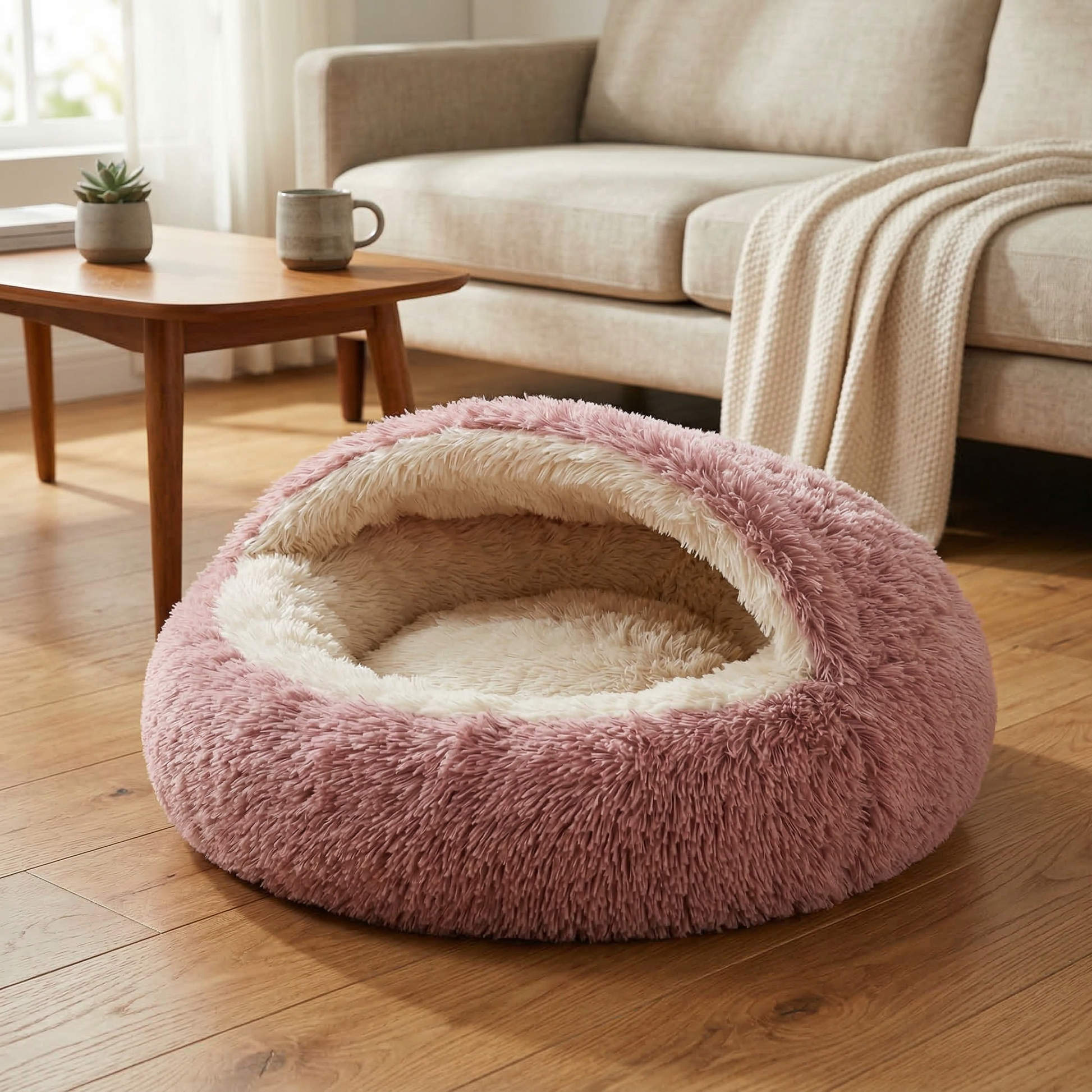 Semi-Closed Pet Bed Nest – Cozy Cave for Deep, Secure Sleep