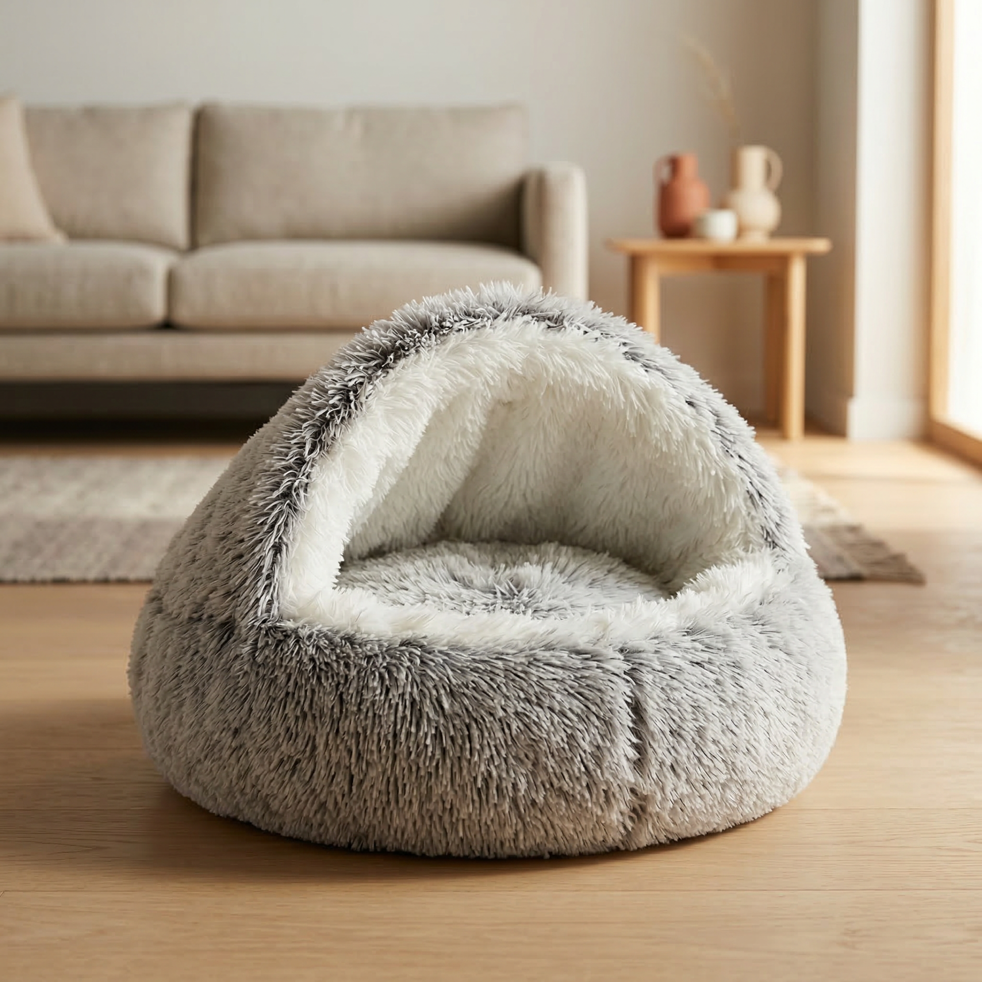 Semi-Closed Pet Bed Nest – Cozy Cave for Deep, Secure Sleep