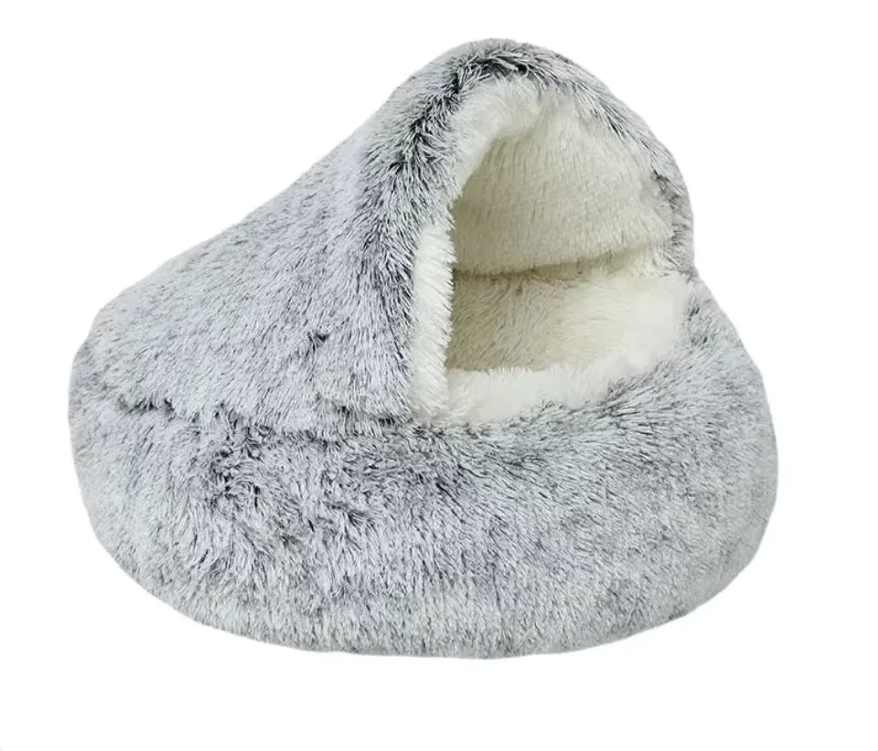 🐾 Semi-Closed Pet Bed – Cozy Year-Round Comfort