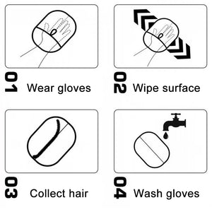 Pet Grooming Glove Brush - Gentle & Effective Hair Removal