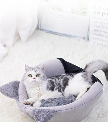 SnuggleNest™ Winter Cave Bed for Cats & Small Dogs