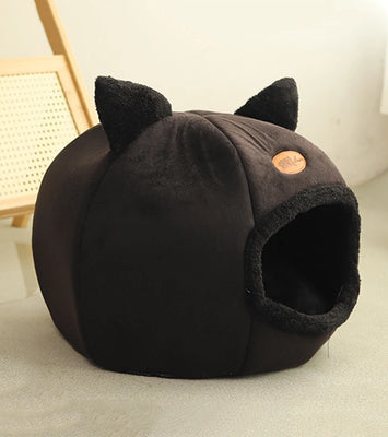 SnuggleNest™ Winter Cave Bed for Cats & Small Dogs