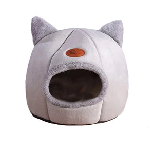 SnuggleNest™ Winter Cave Bed for Cats & Small Dogs - FurVenity