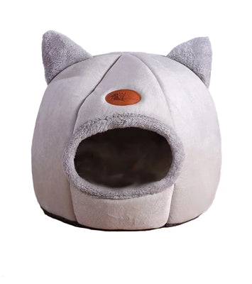 SnuggleNest™ Winter Cave Bed for Cats & Small Dogs