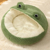 Froggo Cuddle Cave Bed in a living room setting