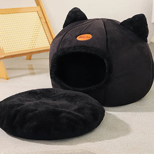 SnuggleNest™ Winter Cave Bed for Cats & Small Dogs - FurVenity