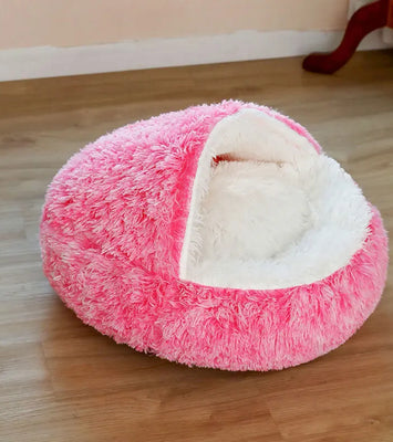 🐾 Semi-Closed Pet Bed – Cozy Year-Round Comfort
