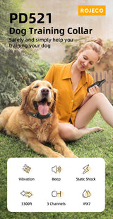 ROJECO Training Collar size and fit on a dog