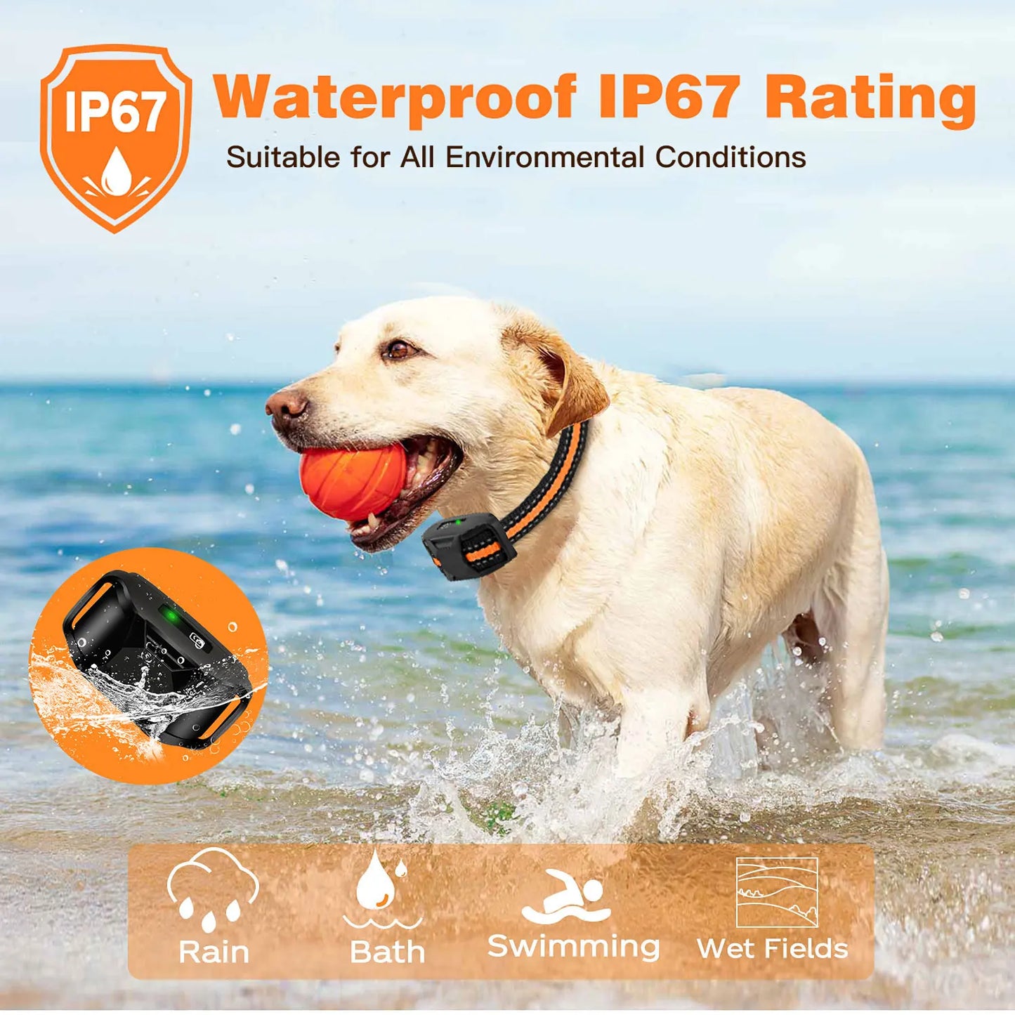 ProRange™ 3300Ft Waterproof Remote Dog Training Collar