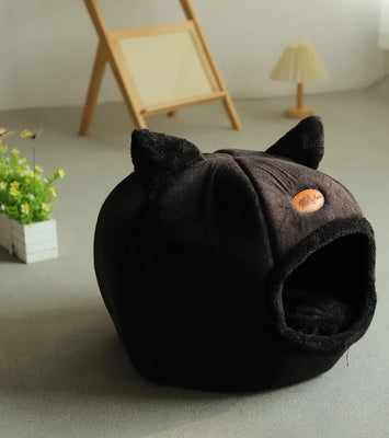 SnuggleNest™ Winter Cave Bed for Cats & Small Dogs