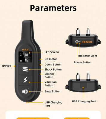 ROJECO SmartCharge™ Digital Dog Training Collar – Remote, Rechargeable & Waterproof