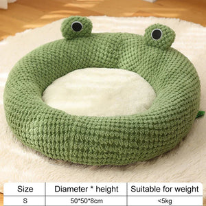 Froggo Cuddle Cave™ Plush Pet Bed - FurVenity