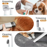 7-in-1 Pet Grooming Kit self-cleaning button detail