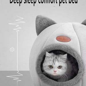 SnuggleNest™ Winter Cave Bed for Cats & Small Dogs - FurVenity