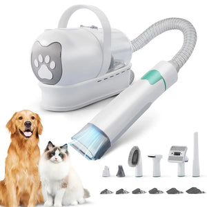 7-in-1 Pet Grooming Kit – All-in-One Hair Trimming, DE shedding & Cleaning System - FurVenity