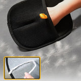 Pet Grooming Glove Brush self-cleaning button detail