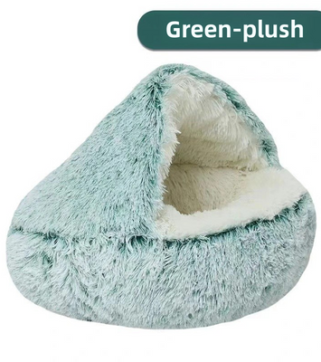 🐾 Semi-Closed Pet Bed – Cozy Year-Round Comfort