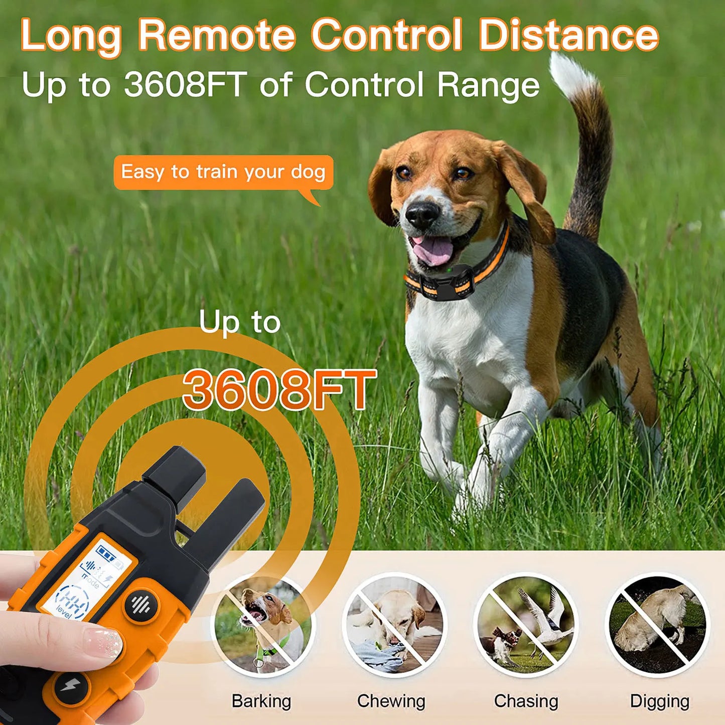 ProRange™ 3300Ft Waterproof Remote Dog Training Collar