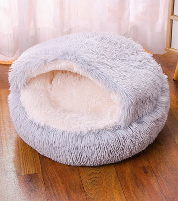 🐾 Semi-Closed Pet Bed – Cozy Year-Round Comfort