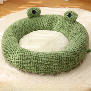 Froggo Cuddle Cave™ Plush Pet Bed - FurVenity