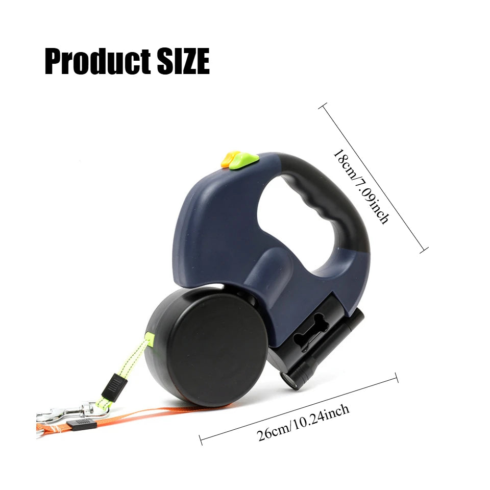 2-in-1 Retractable Dog Harness for Dual Dogs – Tangle-Free Walking Solution