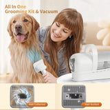 7-in-1 Pet Grooming Kit ergonomic handle grip